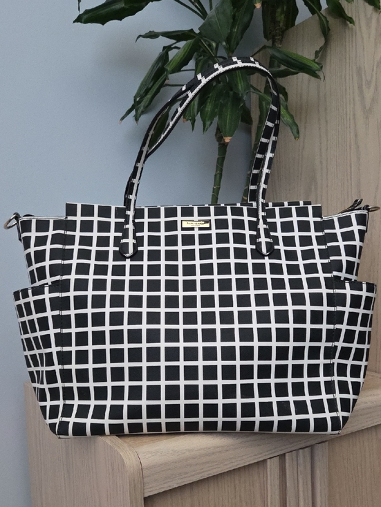 kate spade Handbags - kate spade Extra Large Weekender Diaper Tote Bag In Black & White Grid